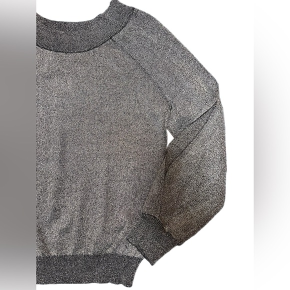 Molly Bracken metallic silver gray open sleeve sweater - Picture 3 of 5